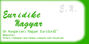 euridike magyar business card